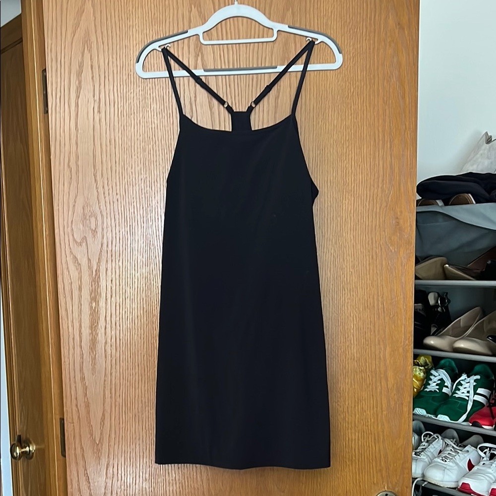 All in Motion Black Spaghetti Strap Slip Dress